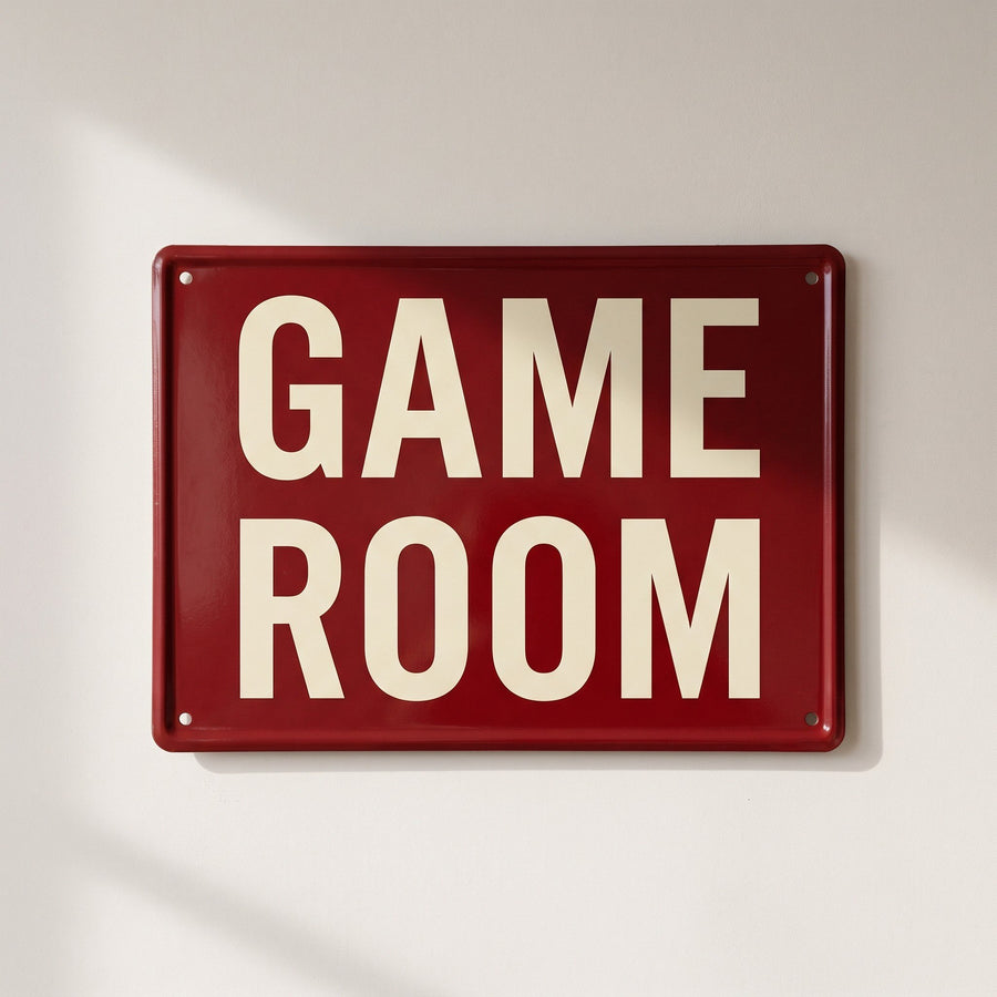 A metal sign