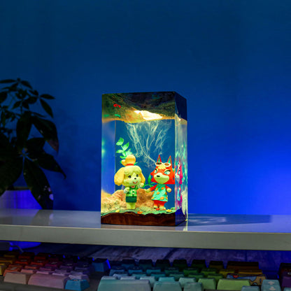 Animal Crossing Isabelle and Audie Night Light