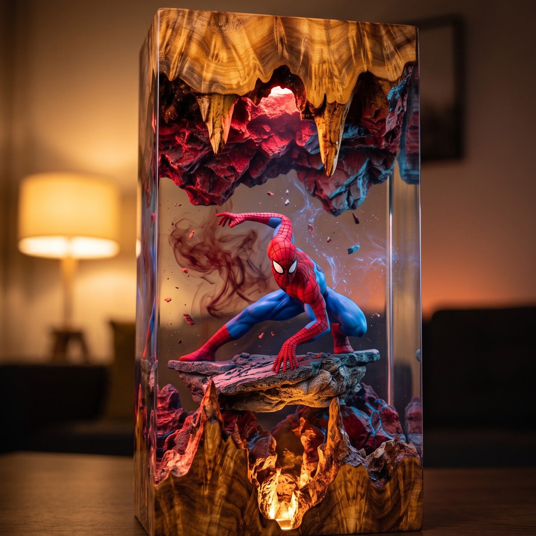 Spider-Man Epoxy Resin Lamp Collection