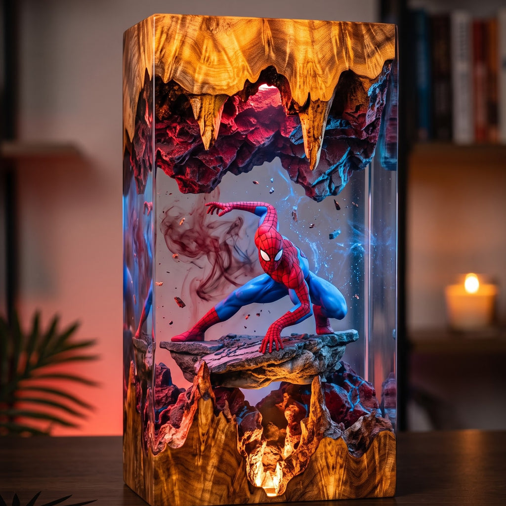 Spider-Man Epoxy Resin Lamp Collection