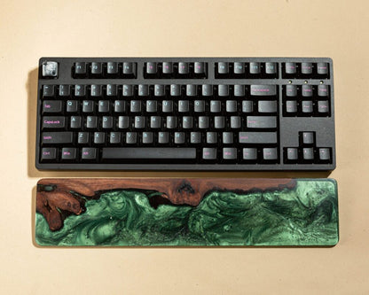 Colorful Resin and Wood wrist rest