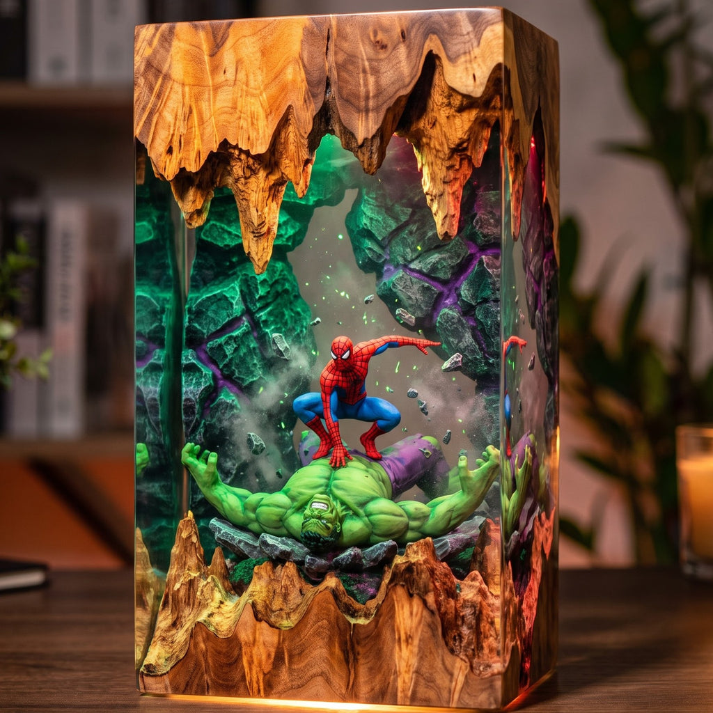 Spider-Man Epoxy Resin Lamp Collection