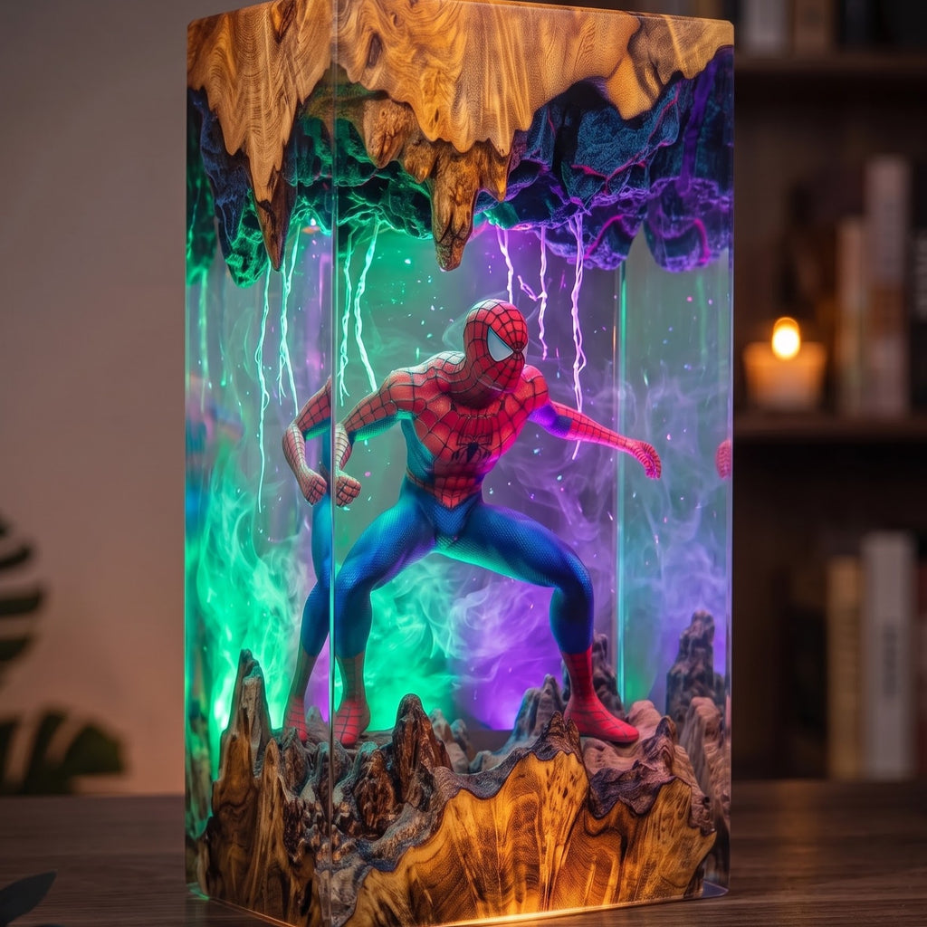Spider-Man Epoxy Resin Lamp Collection