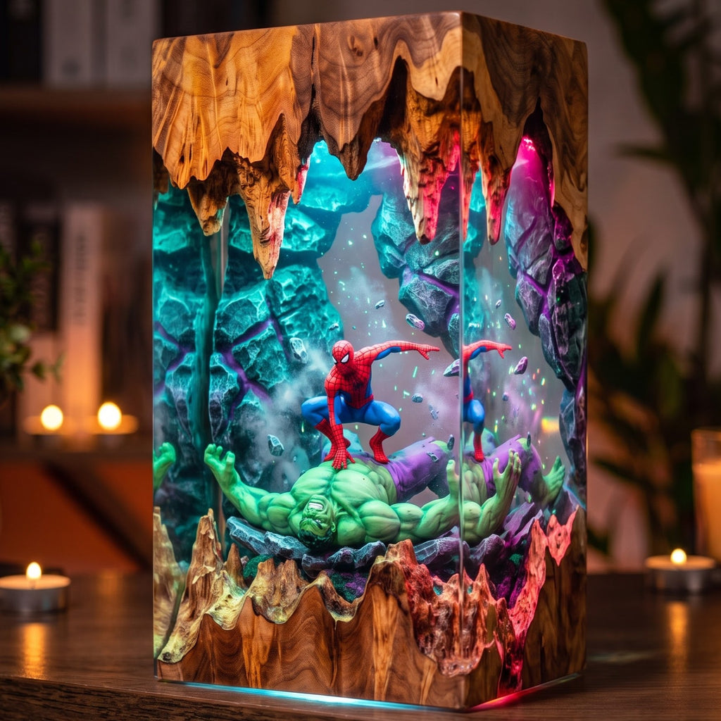 Spider-Man Epoxy Resin Lamp Collection