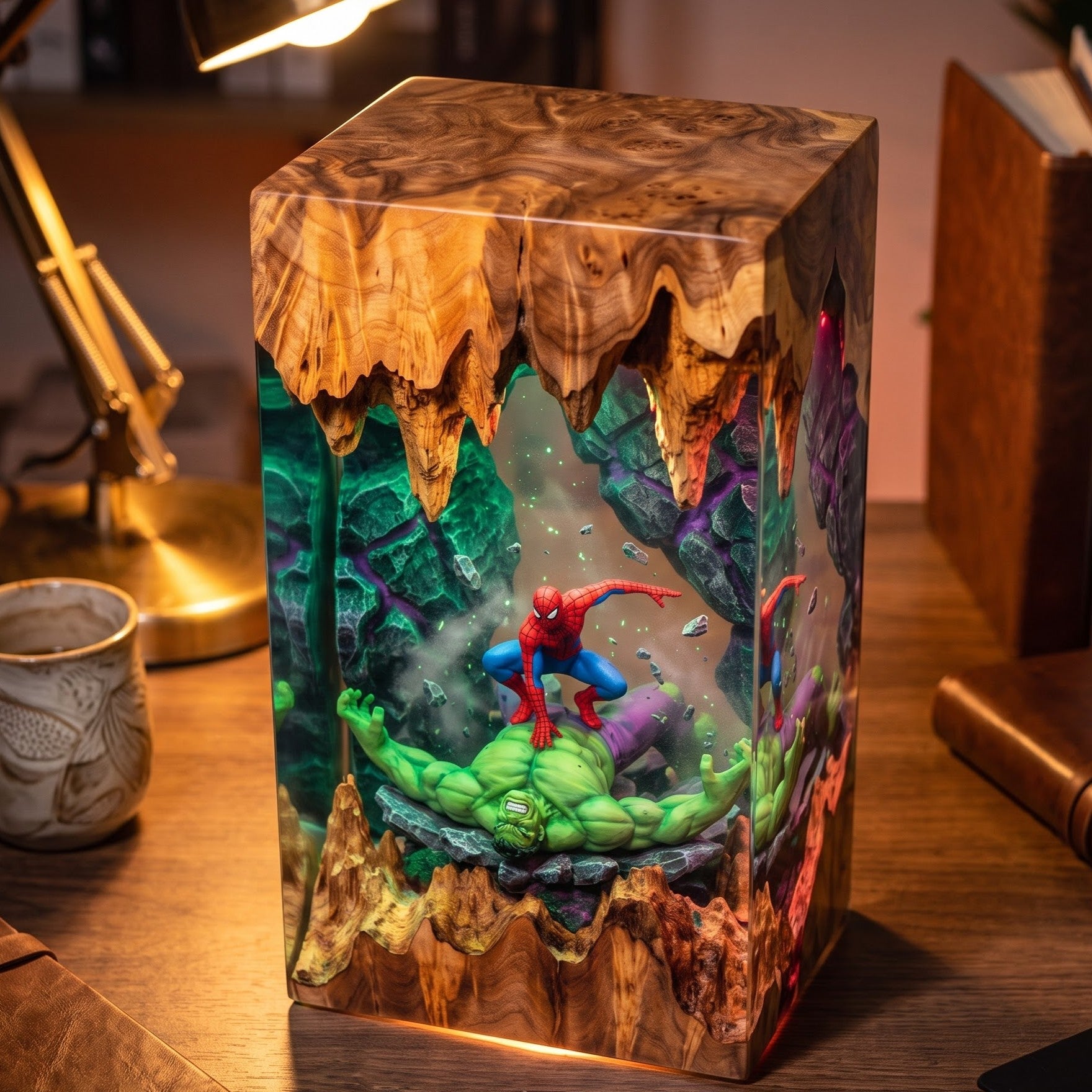 Spider-Man Epoxy Resin Lamp Collection