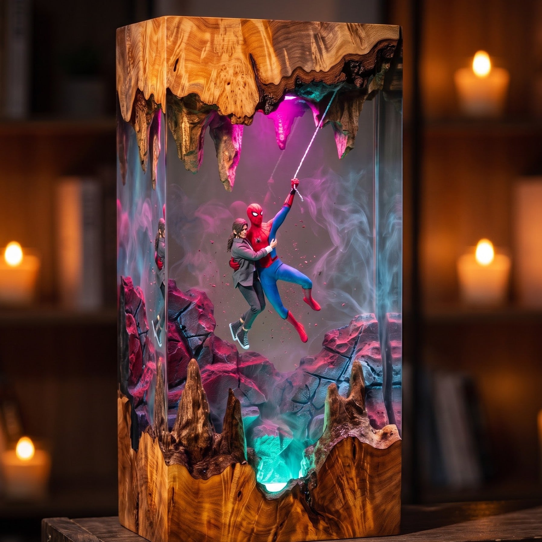 Spider-Man Epoxy Resin Lamp Collection