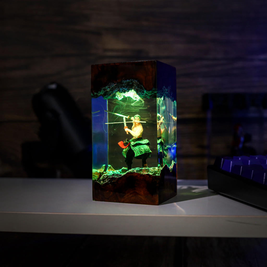 Roronoa Zoro One Piece Epoxy Lamp