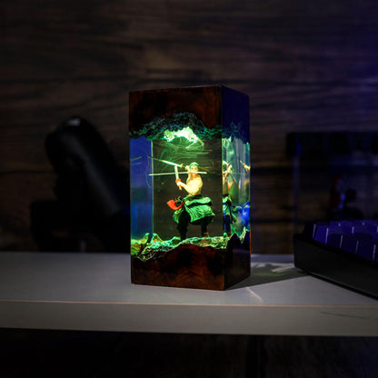 Roronoa Zoro One Piece Epoxy Lamp