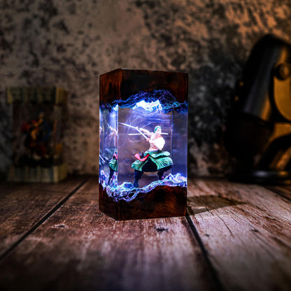 Roronoa Zoro One Piece Epoxy Lamp