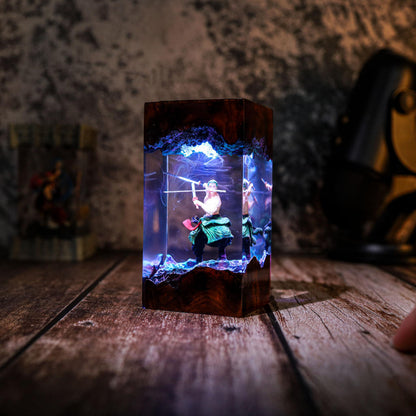 Roronoa Zoro One Piece Epoxy Lamp