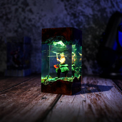 Roronoa Zoro One Piece Epoxy Lamp