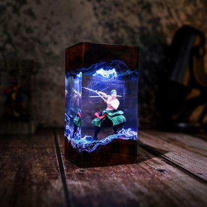 Roronoa Zoro One Piece Epoxy Lamp