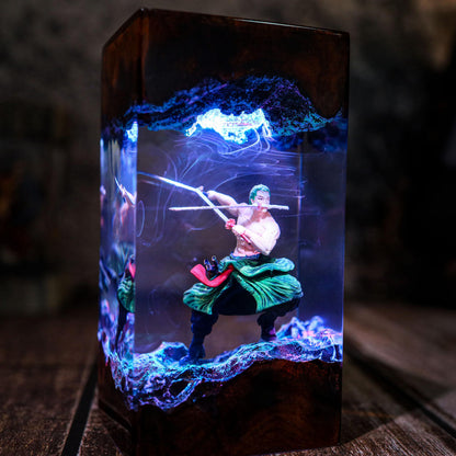 Roronoa Zoro One Piece Epoxy Lamp