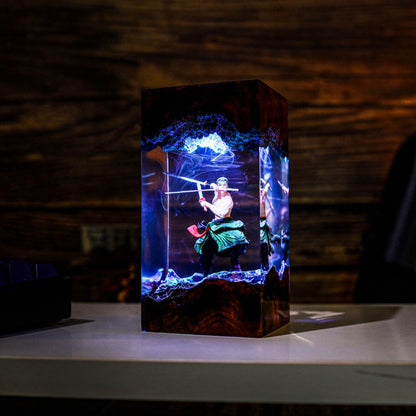 Roronoa Zoro One Piece Epoxy Lamp