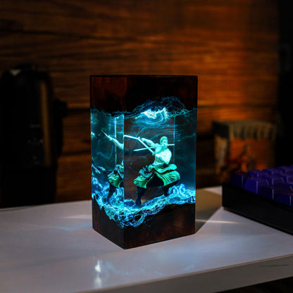 Roronoa Zoro One Piece Epoxy Lamp