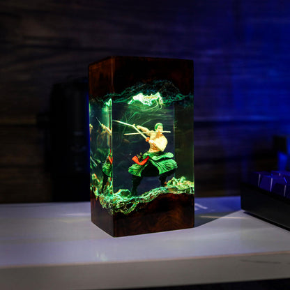 Roronoa Zoro One Piece Epoxy Lamp