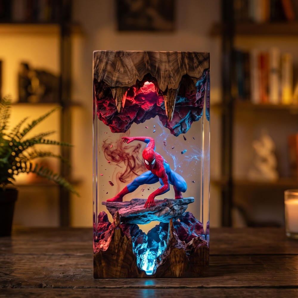 Spider-Man Epoxy Resin Lamp Collection