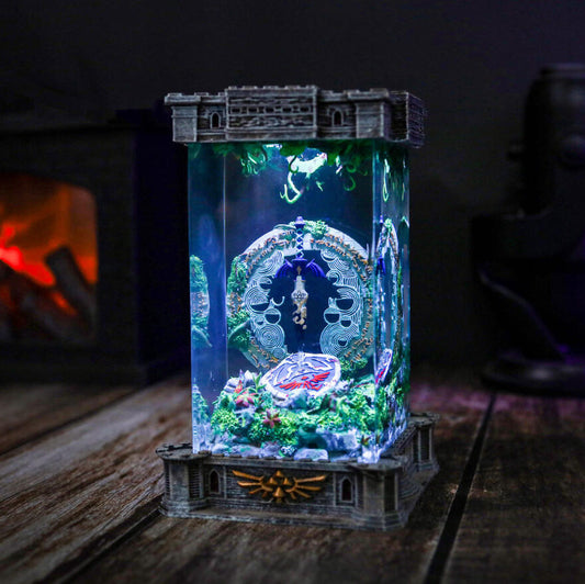 Zelda Shield And Master Sword Diorama Lamp