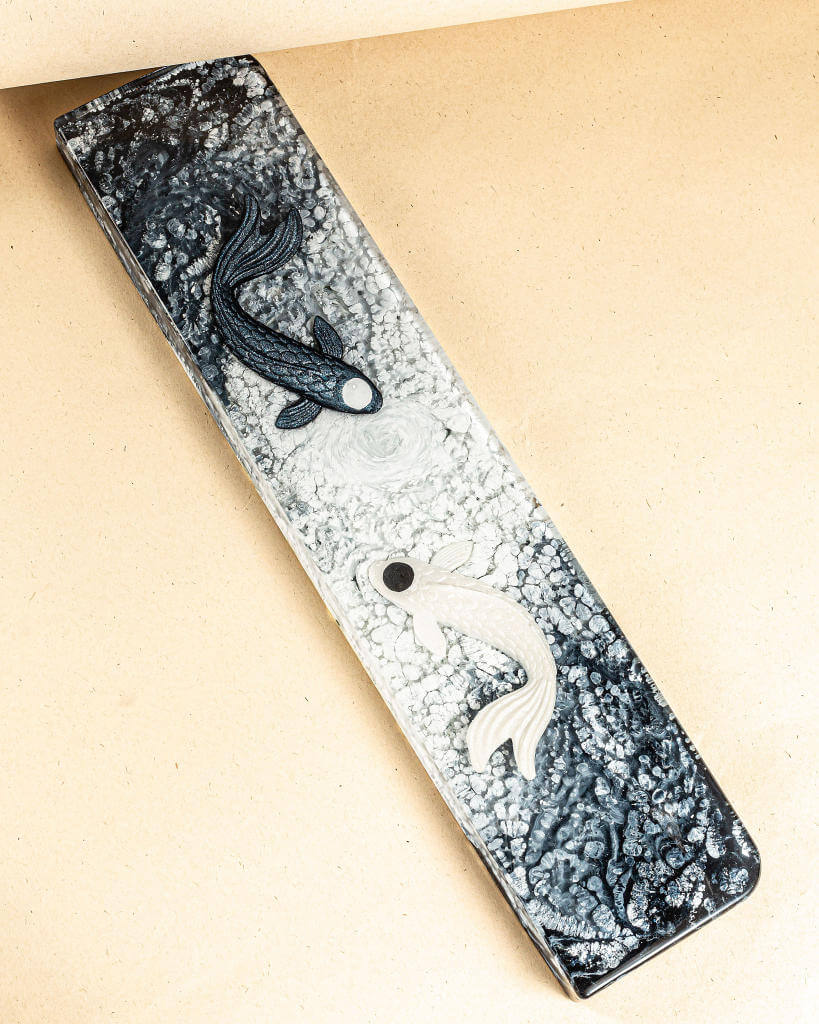 Black Yin Yang Resin Wrist Rest