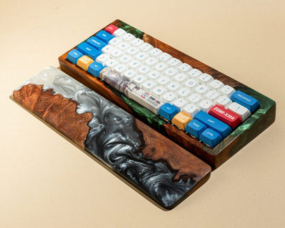 Colorful Resin and Wood wrist rest