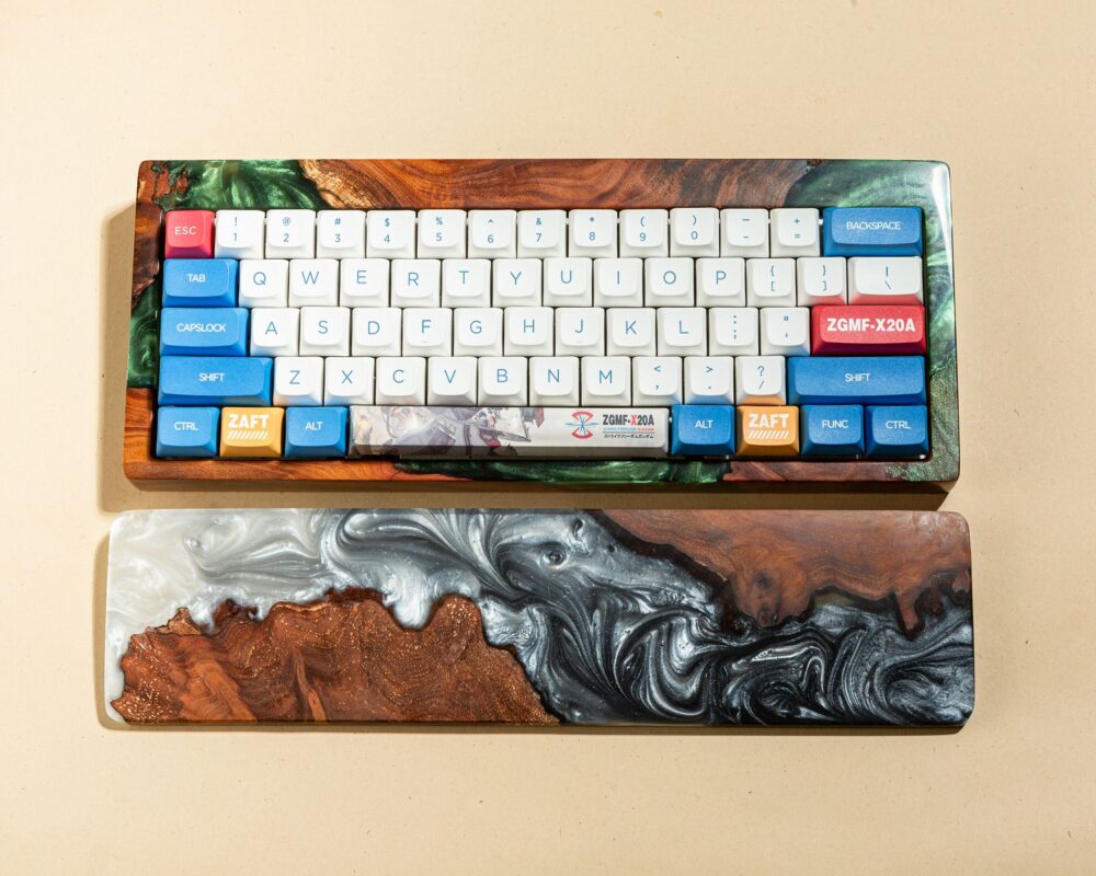 Yin Yang Resin and Wood wrist rest