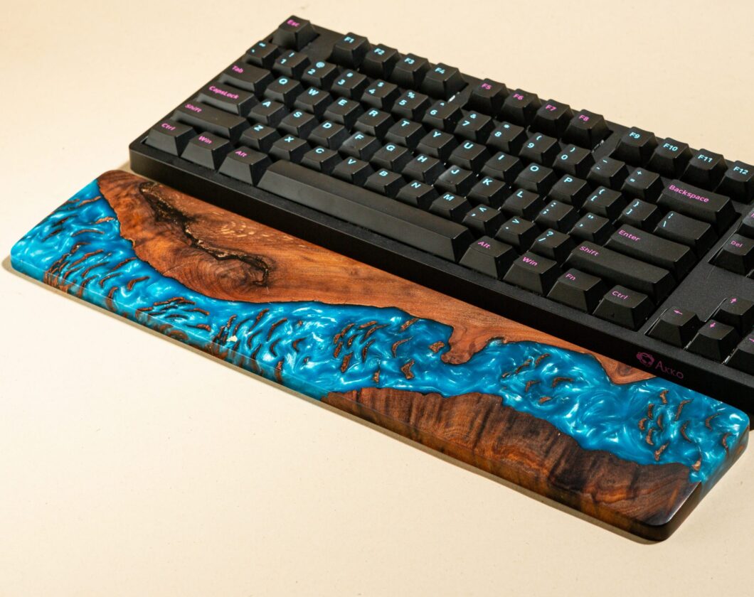 Colorful Resin and Wood wrist rest