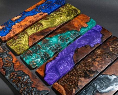 Colorful Resin and Wood wrist rest