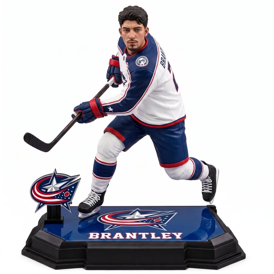 Custom Columbus Blue Jackets Hockey Figure From Your Photo
