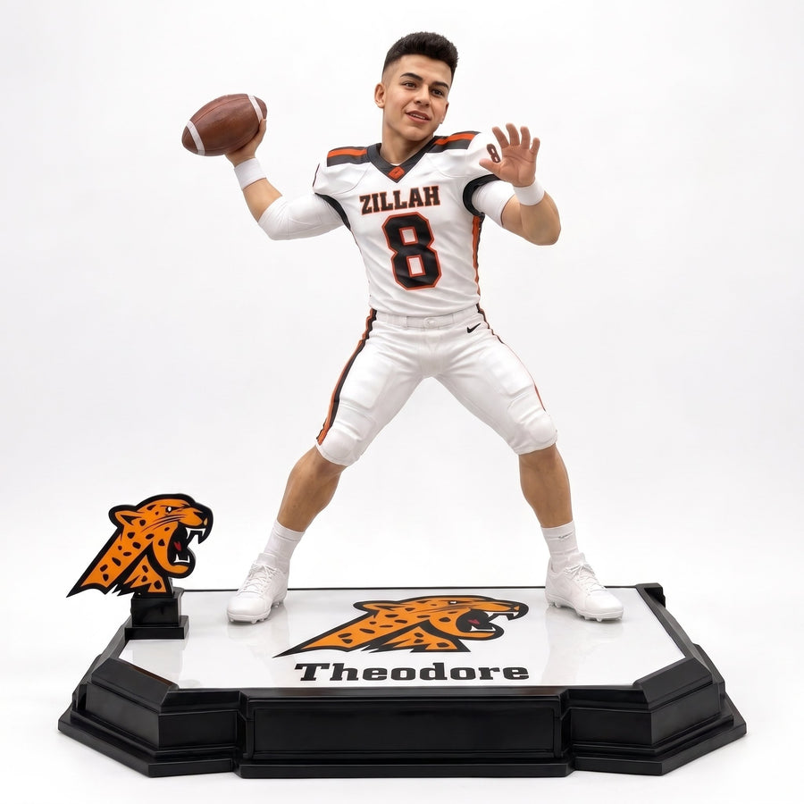 Custom Zillah Leopards Football Figure From Your Photo