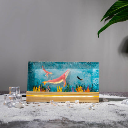 Mom and Son/Daughter Dolphin Night Light (ẩn)