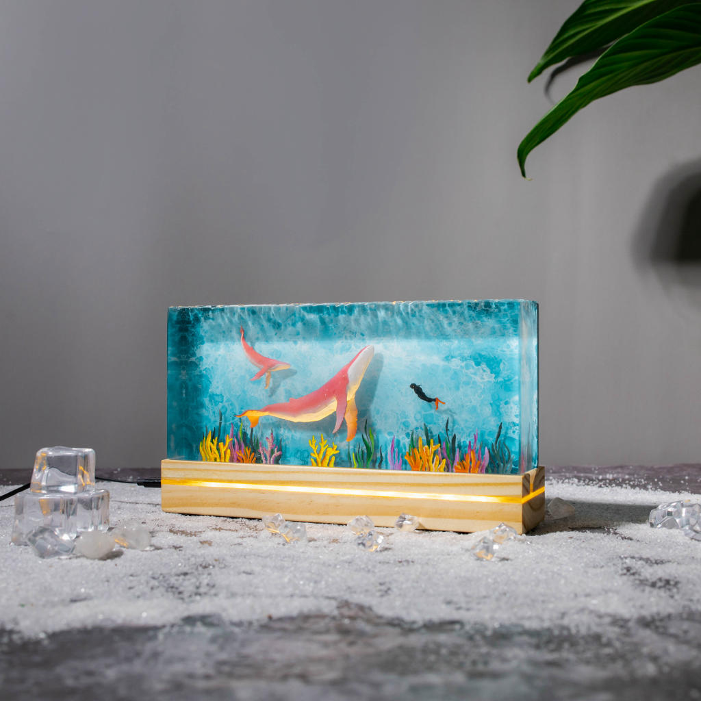 Mom and Son/Daughter Dolphin Night Light (ẩn)
