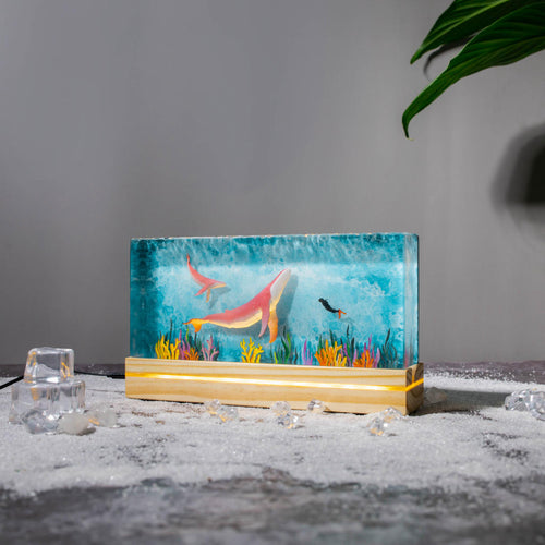 Mom and Son/Daughter Dolphin Night Light (ẩn)