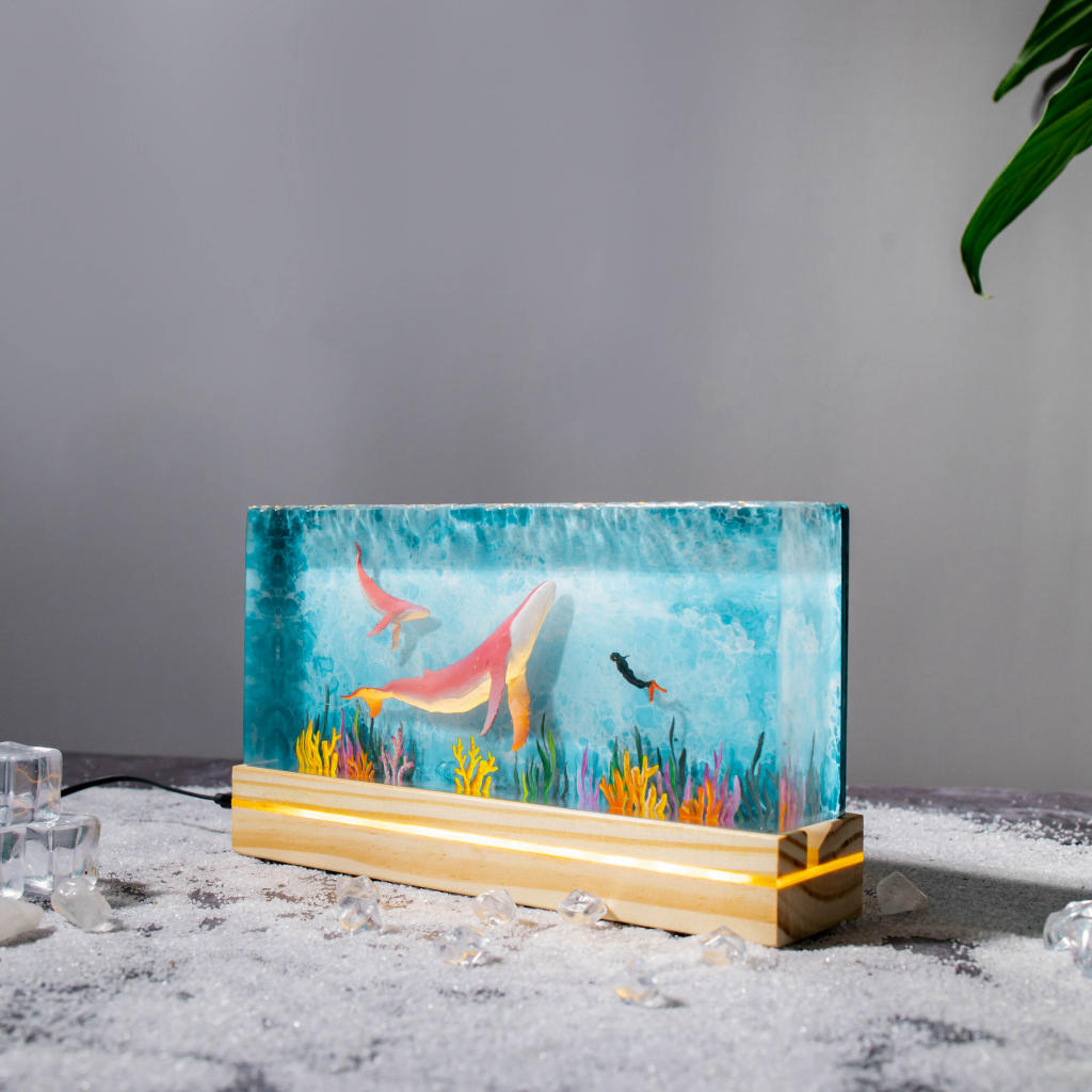Mom and Son/Daughter Dolphin Night Light (ẩn)