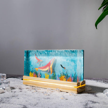 Mom and Son/Daughter Dolphin Night Light (ẩn)