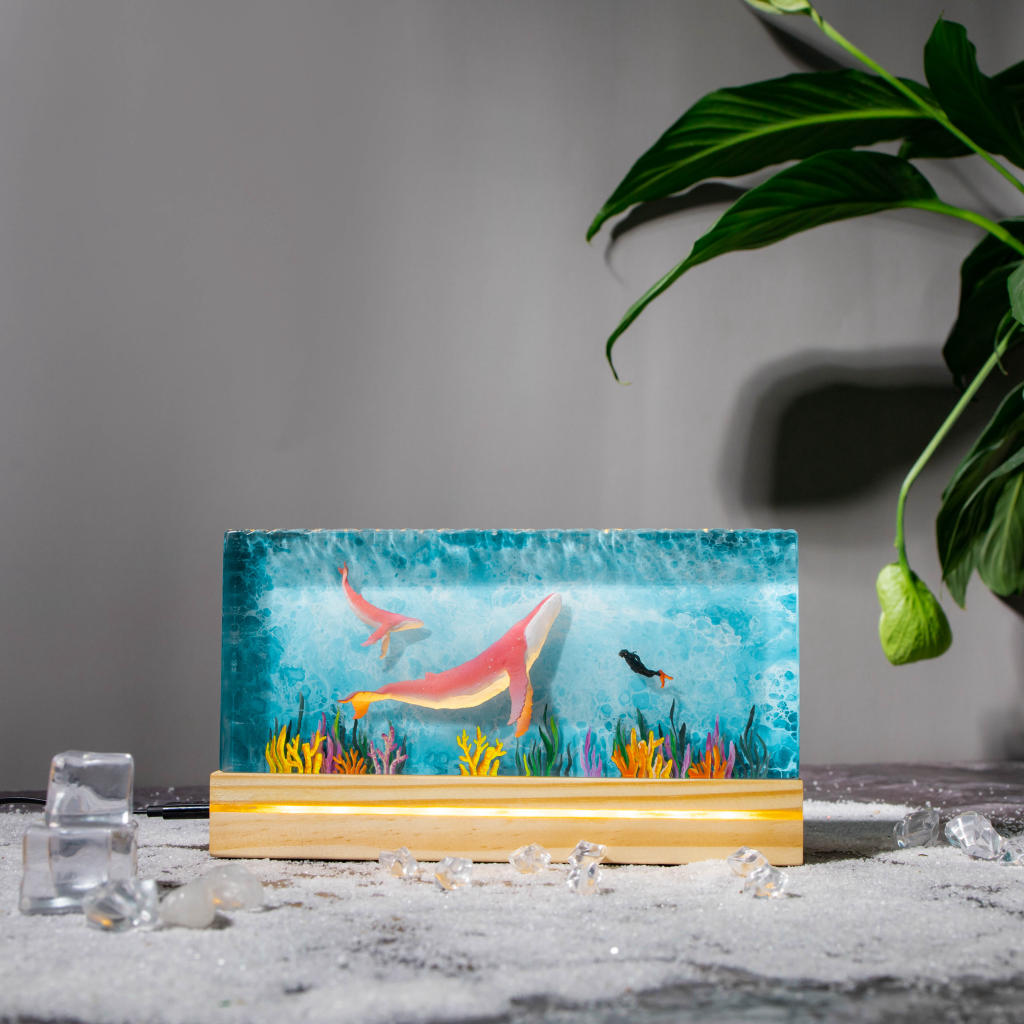 Mom and Son/Daughter Dolphin Night Light (ẩn)