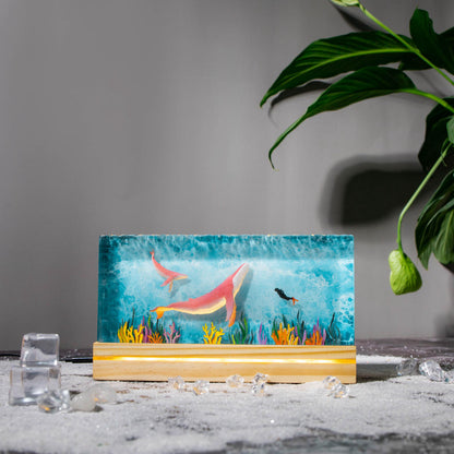 Mom and Son/Daughter Dolphin Night Light (ẩn)
