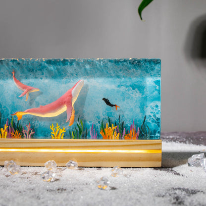 Mom and Son/Daughter Dolphin Night Light (ẩn)
