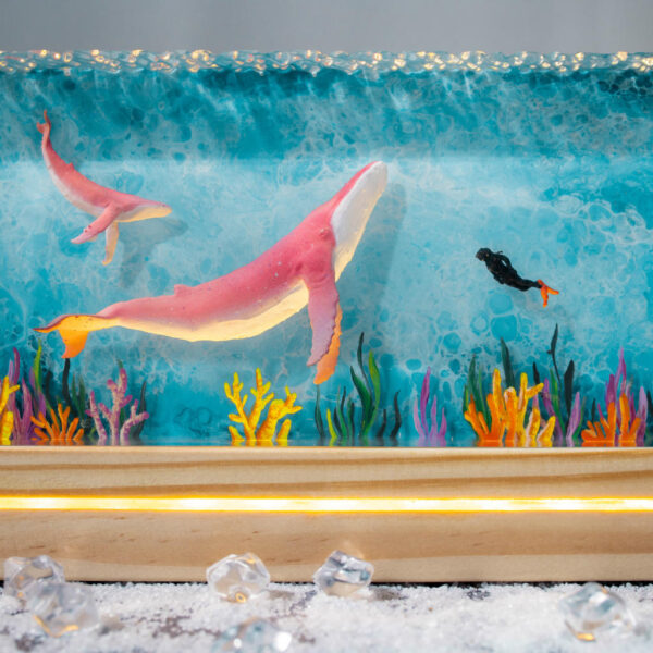 Mom and Son/Daughter Dolphin Night Light (ẩn)