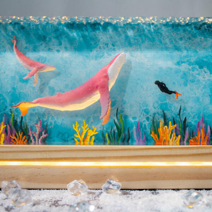 Mom and Son/Daughter Dolphin Night Light (ẩn)