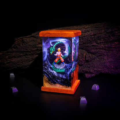 Super Warrior & Dragon Resin Lamp