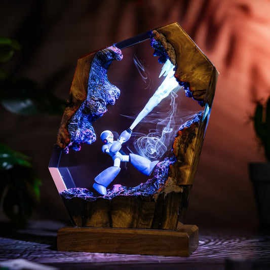 Mega Man Blue Bomber Epoxy Lamp