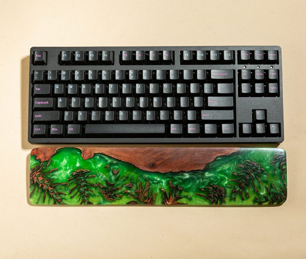 Yin Yang Resin and Wood wrist rest