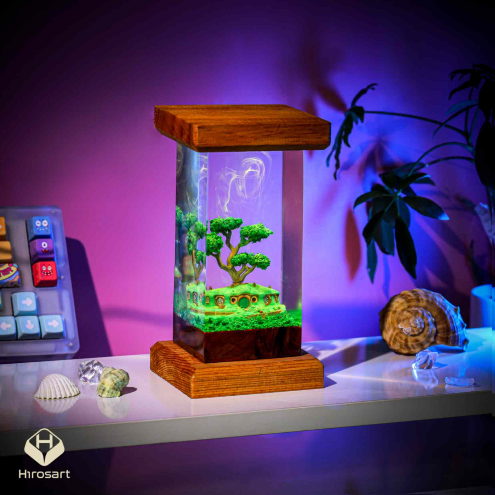 Hobbiton Bonsai Pot Epoxy Lamp