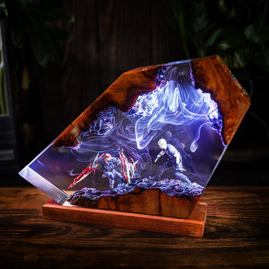 Leon S. Kennedy vs Mutated Jack Krauser Resident Evil Lamp