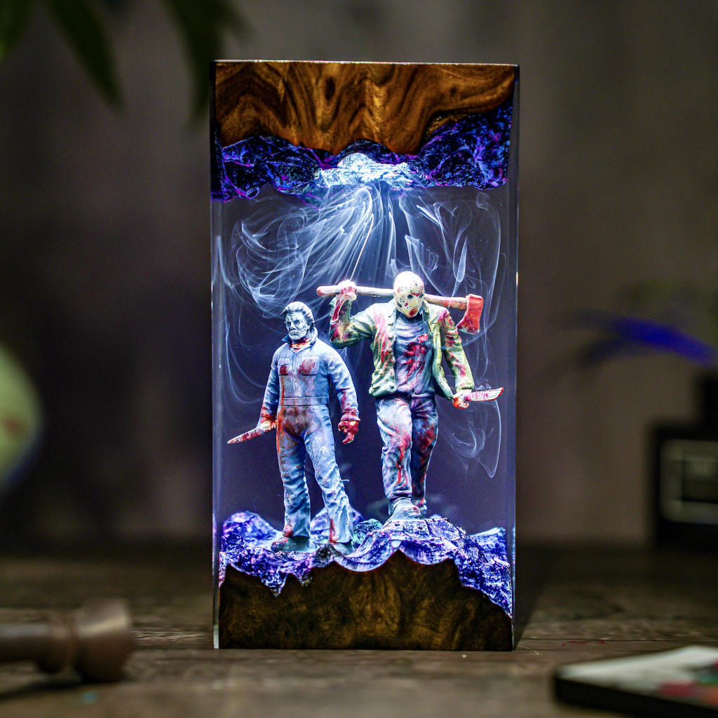 Michael & Jason Halloween Lamp