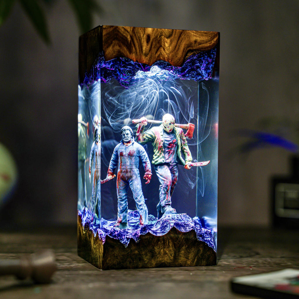 Michael & Jason Halloween Lamp