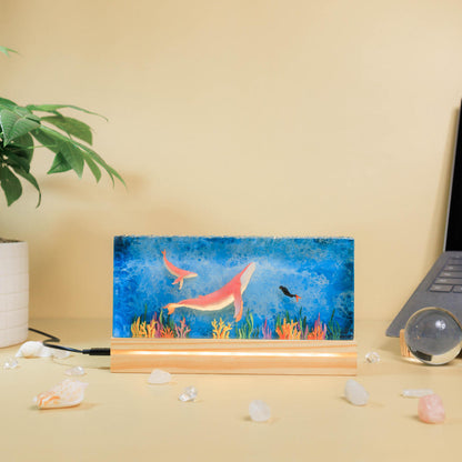 Mom and Son/Daughter Dolphin Night Light (ẩn)