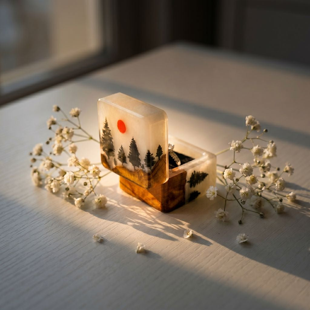 Pine Forest Engagement Ring Box