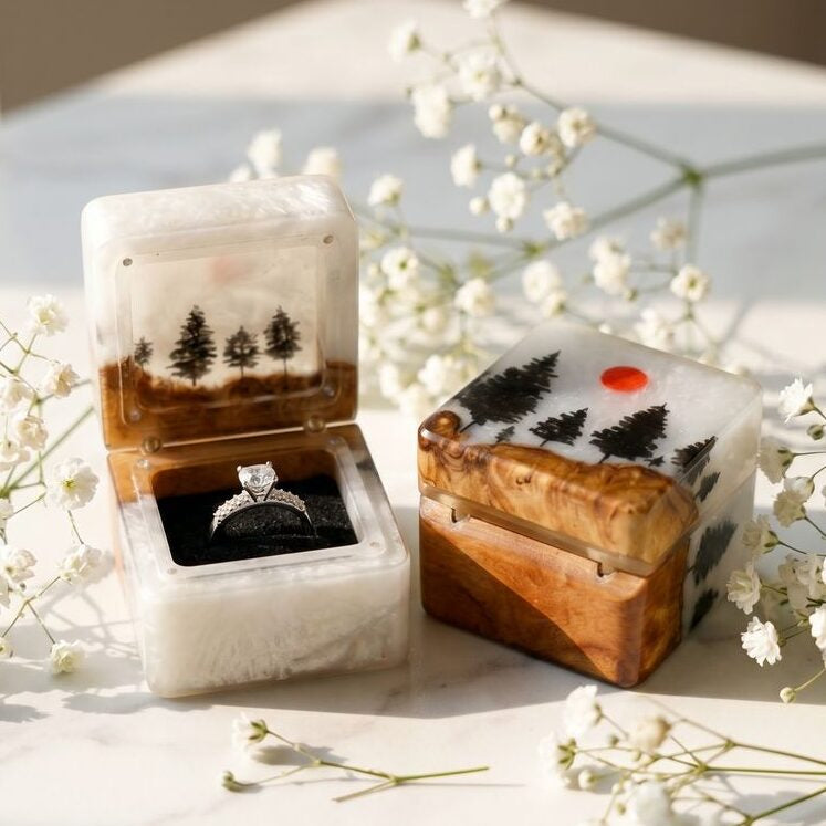 Pine Forest Engagement Ring Box