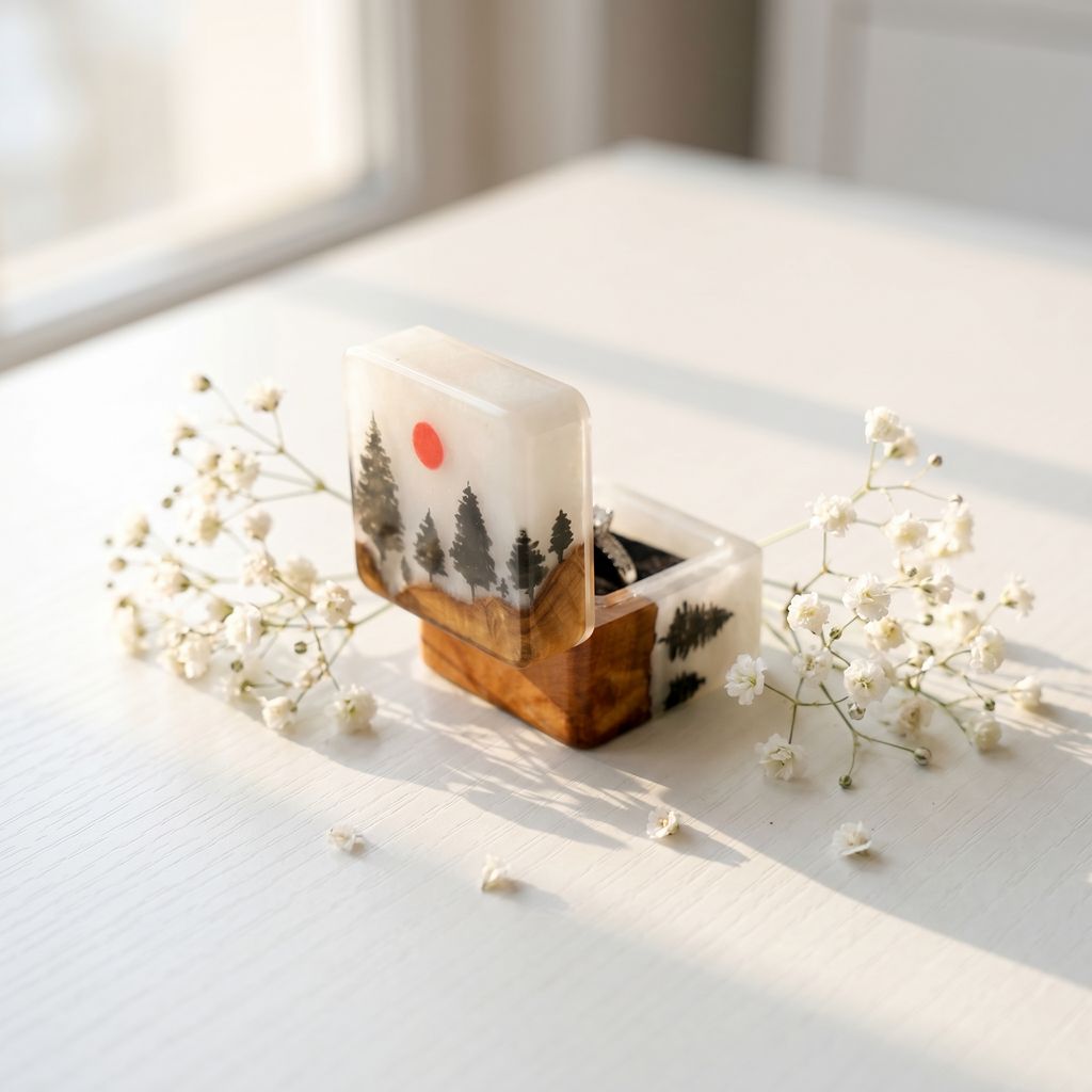 Pine Forest Engagement Ring Box